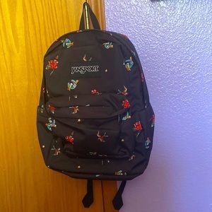 NWOT JanSport Superbreak Plus Backpack - Black / Tattoos